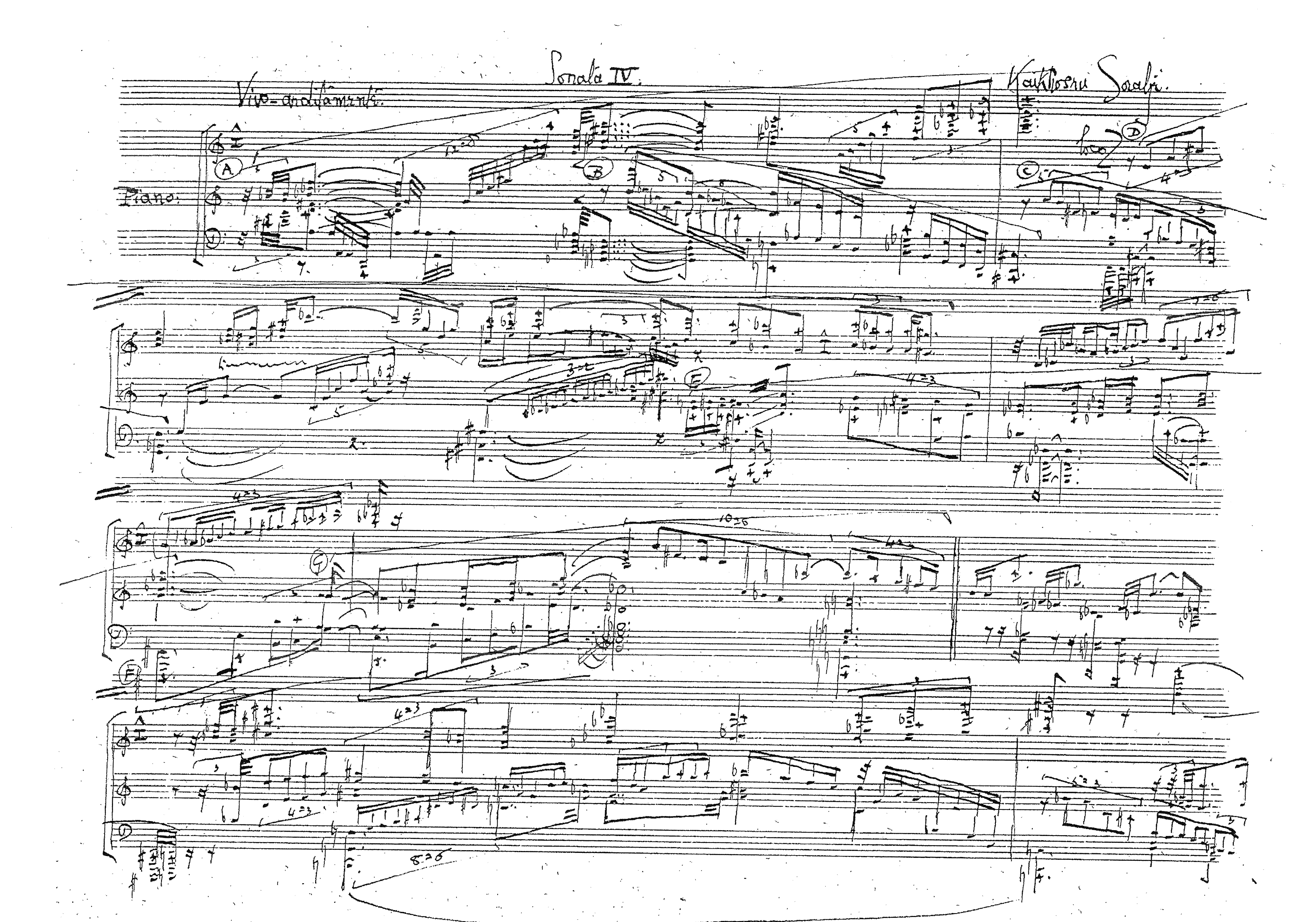 The Sorabji Archive — Compositions — KSS Piano Sonata No. 4